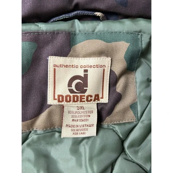 DODECA Vintage‎ Y2K Men's 5XL Woodland Camo Parka Fur Hood Winter Jacket NWT
